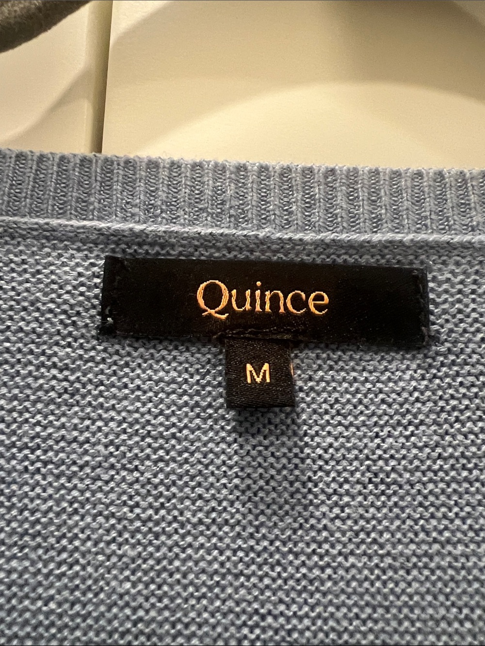 Quince Women’s Crewneck Short-Sleeve Sweater in Slate Blue - Picture 2 of 3